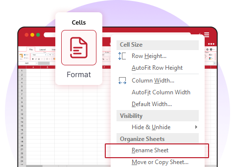 Rename Worksheets